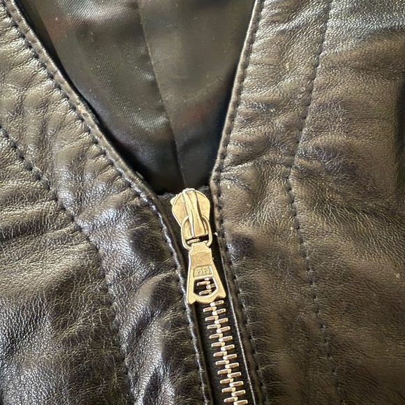 Vintage Michael Hoban North Beach Leather 90s Soft Vest Lace Up Sides Women 7/8 - Picture 8 of 8